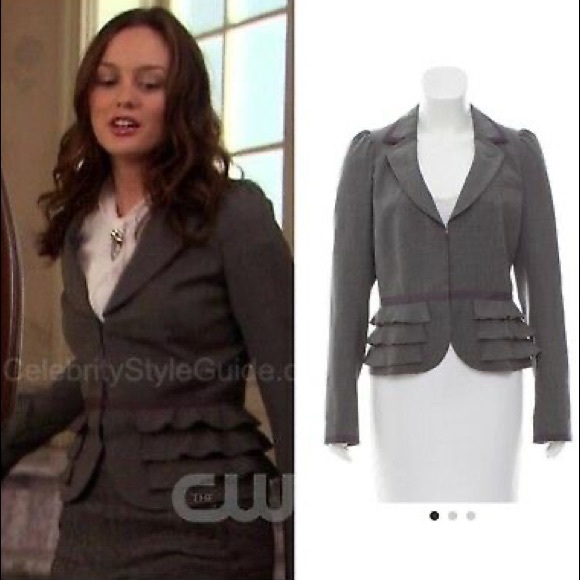 Rebecca Taylor Wool Blend Tiered Ruffle Blazer Jacket - Picture 2 of 12